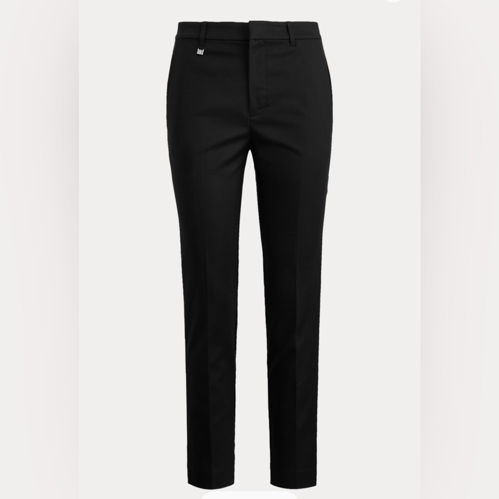 NWT Ralph Lauren Black Double-Faced Stretch Cotton Pant 00